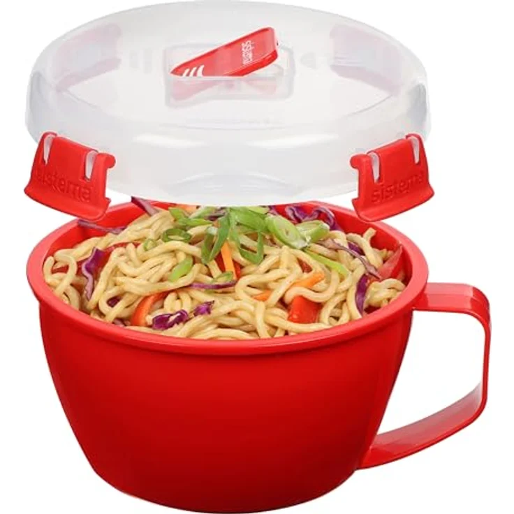 Sistema 1109 Mikrowellen-Nudelbowl To Go, 940 ml, rot – Bild 2