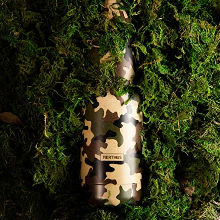 Nerthus Doppelwandige Thermosflasche für Kaltes und Heißes, Design: Leopard, aus 18/8 Edelstahl, BPA-frei, 500 ml – Bild 4