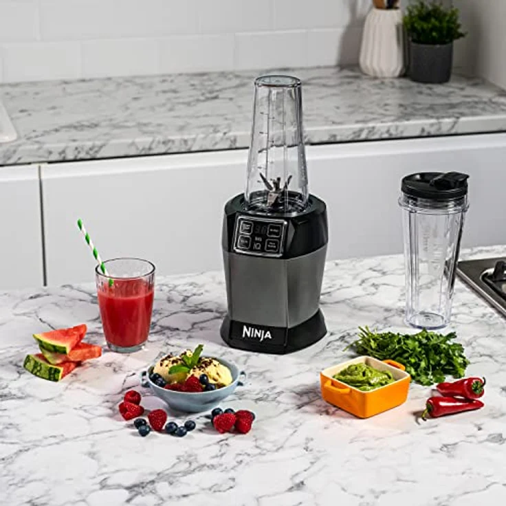 Ninja BN495EU Smoothie-Maker, 1000 Watt Schwarz-Silber – Bild 2