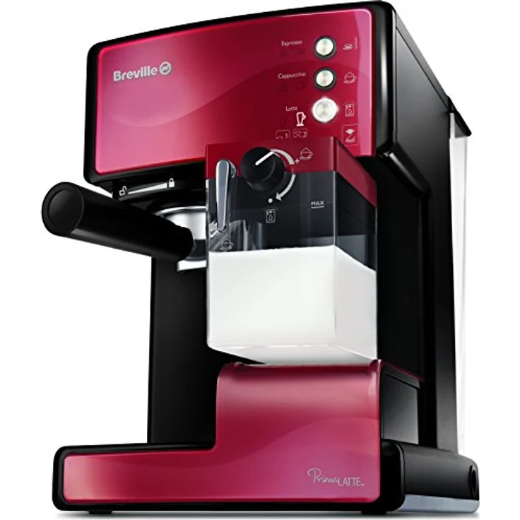 Breville VCF046X PrimaLATTE 3 in 1 Kaffeemaschine, 1.5 Liter, Rot-Metallic – Bild 2