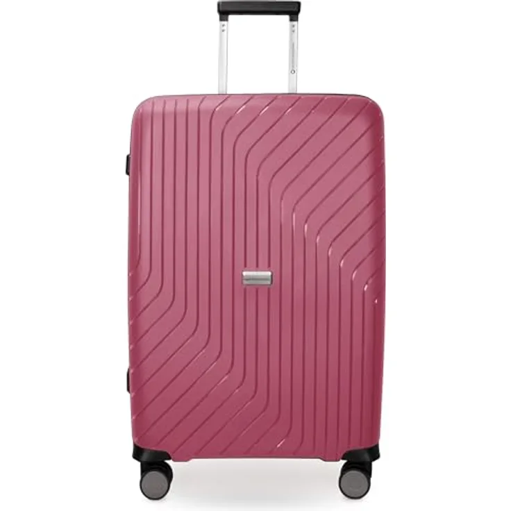 Hauptstadtkoffer TXL Reisetrolley in 3 Größen, Hartschalen-Schutzhülle aus Polypropylen, Beere, Koffer 66cm