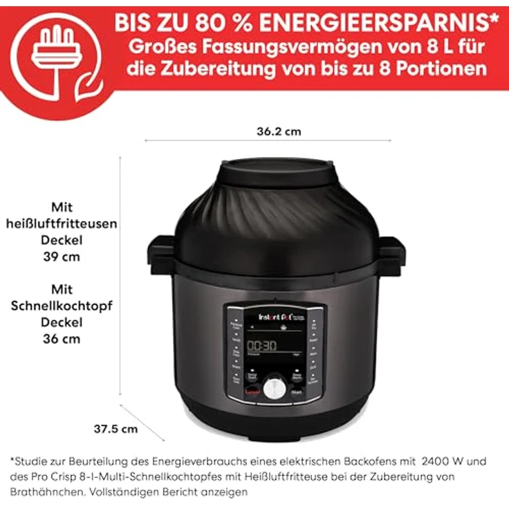 Instant Pot Pro Crisp 8 Multi Cooker and Air Fryer – Bild 6