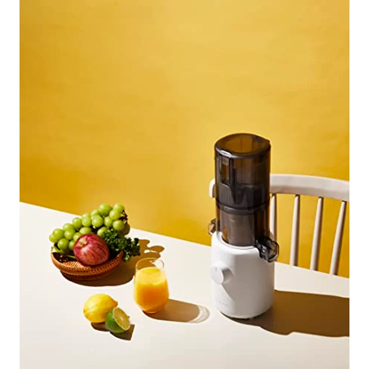 HUROM | Slow Juicer | Entsafter Gemüse und Obst | H310A | Elektrische Kaltpresse | Ruhiger Motor | Leicht zu Reinigen | 220ml | 100 Watt | BPA Frei |Schlankes Design | Weiß – Bild 3