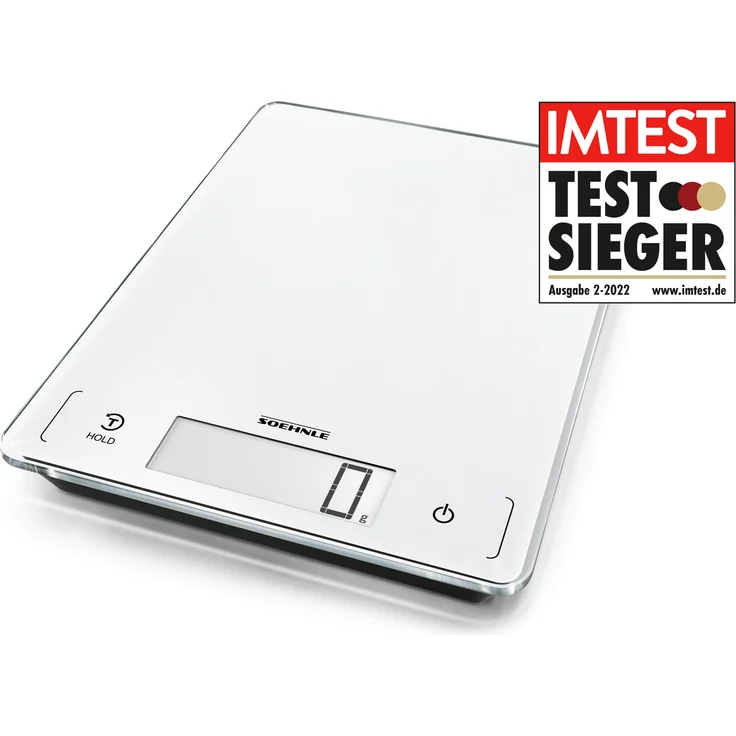 Soehnle Page Profi 300, digitale Küchenwaage, weiß, Gewicht bis zu 20 kg, Haushaltswaage mit Sensor-Touch, elektronische Waage inkl. Batterien, extragroße Wiegefläche, beleuchtete LCD-Anzeige – Bild 2