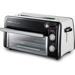 Tefal TL6008 Toast n Grill 2in1 Toaster und Mini-Ofen Langschlitztoaster, 1300W, schwarz, silber