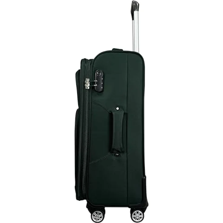 MY TRAVEL BAG Koffer Großer Koffer (75cm) Smaragdgrün, Handgepäck mit Zwillingsrollen, erweiterbar, ultraleicht – Bild 4