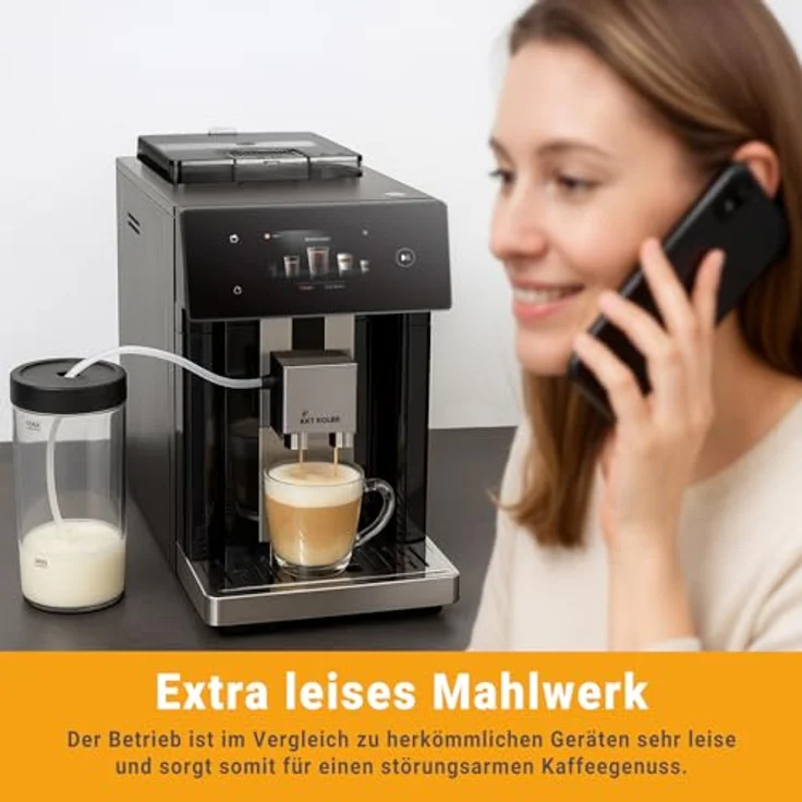 KKT KOLBE Kaffeevollautomat Pro, 10 Getränke auf Knopfdruck, automatische Reinigung, TFT-Touch-Display, 2 Tassen-Funktion, 7 Kaffeespezialitäten – Bild 7