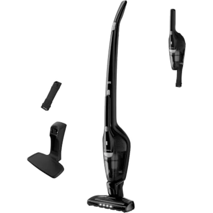 AEG CX7-3-45EB, 2-in-1-Stabstaubsauger, Beutellos, HEPA, bis zu 48 Minuten Laufzeit, Ebony Black