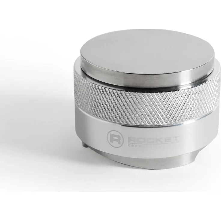 Rocket 2 in 1 Tamper Leveler, Edelstahl Zubehör für Kaffeemaschinen, Silber mit rutschfestem Design