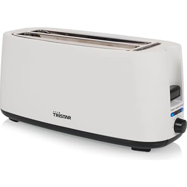 Tristar Doppel-Langschlitz-Toaster, 7 Bräunungsstufen, Auftaufunktion, Liftfunktion, Zentrierfunktion, Abbruchfunktion, Weiß – Bild 1