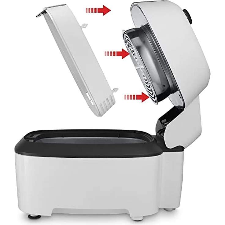 De'Longhi Heißluftfritteuse IdealFry FH2133 Multicooker mit 4-in-1 Funktion, auch zum Brotbacken, 1600 Watt, weiß – Bild 6