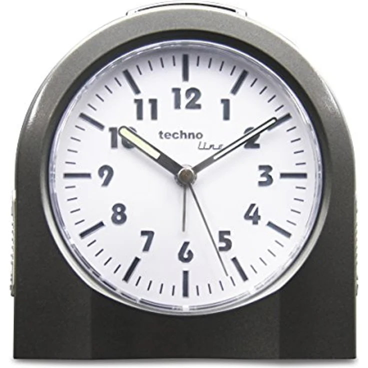 TECHNOLINE Model 3 XL, Analoger Wecker mit mechanischer Glocke, schwarzer Farbgebung und Schlummerfunktion – Bild 1
