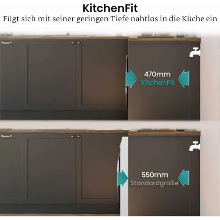 Hisense WF5I9043BWFS, Freistehende Waschmaschine, 9 kg, 1400 U/min, Energieeffizienzklasse A, Weiß – Bild 6