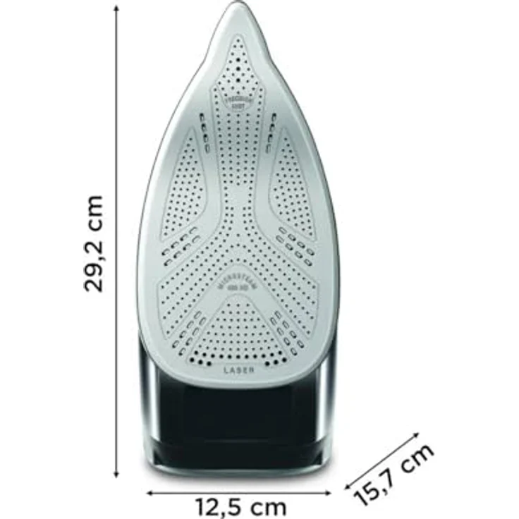 Rowenta DW8210D1 Dampfbügeleisen, Microsteam 400 Soleplate 2 m, 200 g-min, Schwarz, Rot, 50 g-min – Bild 4