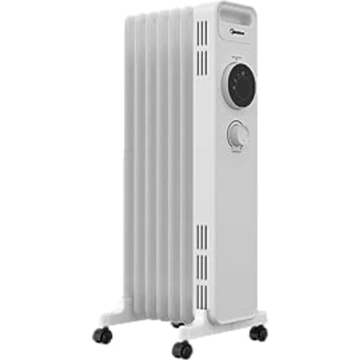 Midea NY1507-22M Ölradiator 2000W, Heizlüfter Energiesparend Leise, Heizkörper mit 9 Rippen, Einstellbarem Thermostat, 3 Heizstufen, Frostschutz, LED Display, Kipp- und Überhitzungsschutz, ECO-Modus – Bild 3