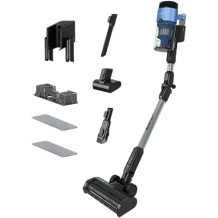 GRUNDIG VCP 8330 2-in-1-Akku-Stielstaubsauger, HyperClean, CyclonStorm-Technologie, 3 Saugkraftstufen, 60 Min. Laufzeit, Blau/Schwarz – Bild 2