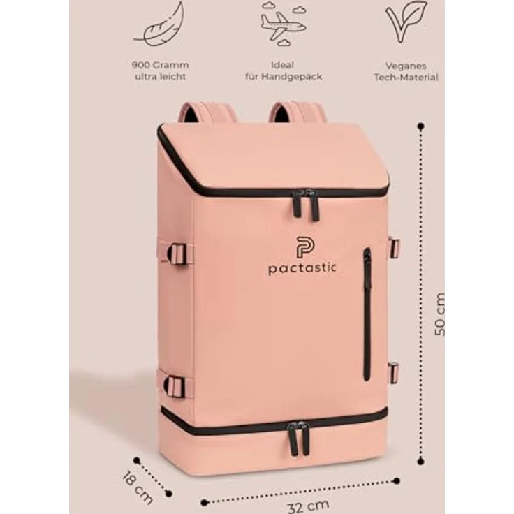 Pactastic Urban Collection Rucksack 50 cm Laptopfach rose - Preisvergleich – Bild 2