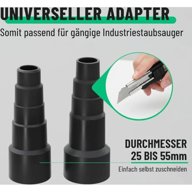greate 2-Stufen Zyklonabscheider, effektiver Staubabscheider für Werkstätten mit 80m³/h Luftstromkapazität und umfangreichem Zubehör – Bild 6
