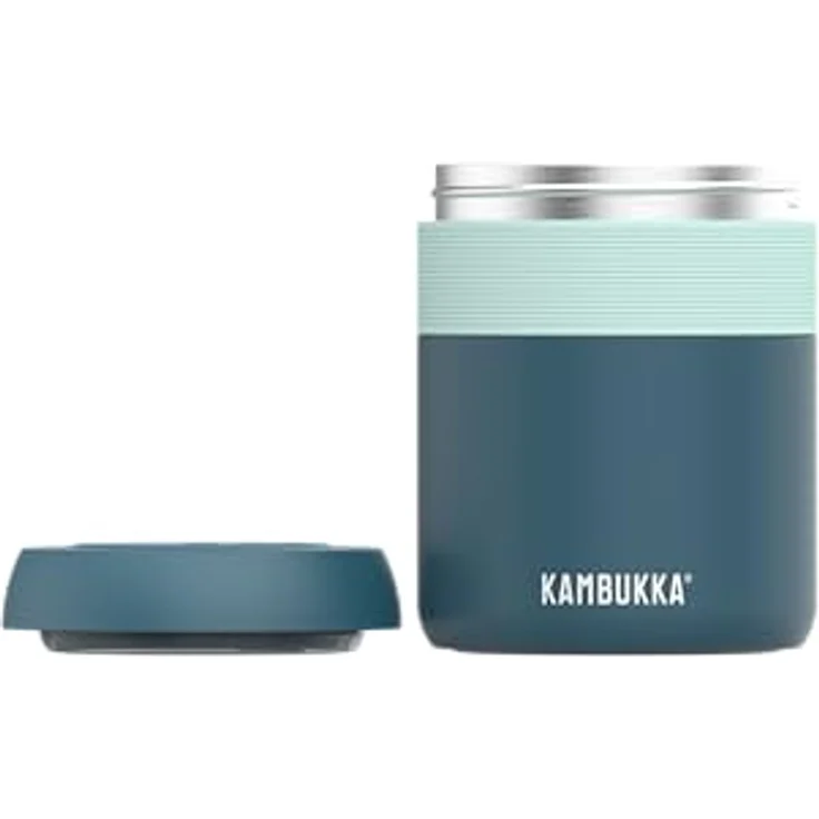 Kambukka Bora Lunchbox, 600 ml, doppelwandig, vakuumisoliert, 100% auslaufsicher, Türkis-Blau – Bild 3