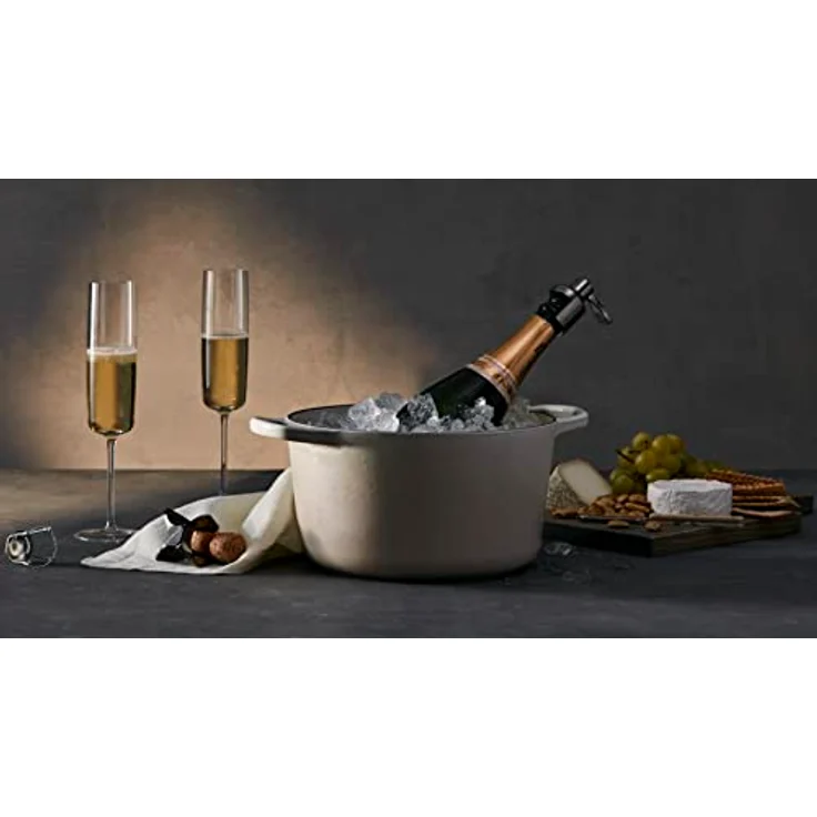 LE CREUSET Sekt-Set, Champagner-Kronenversiegelung & Champagnerstern, schwarzes Nickel-Finish – Bild 2