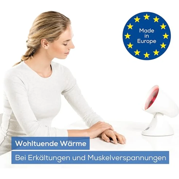 Beurer Infrarotlampe IL 35 Abschaltautomatik 3 Temperaturstufen 150 Watt Leistung weiß – Bild 2