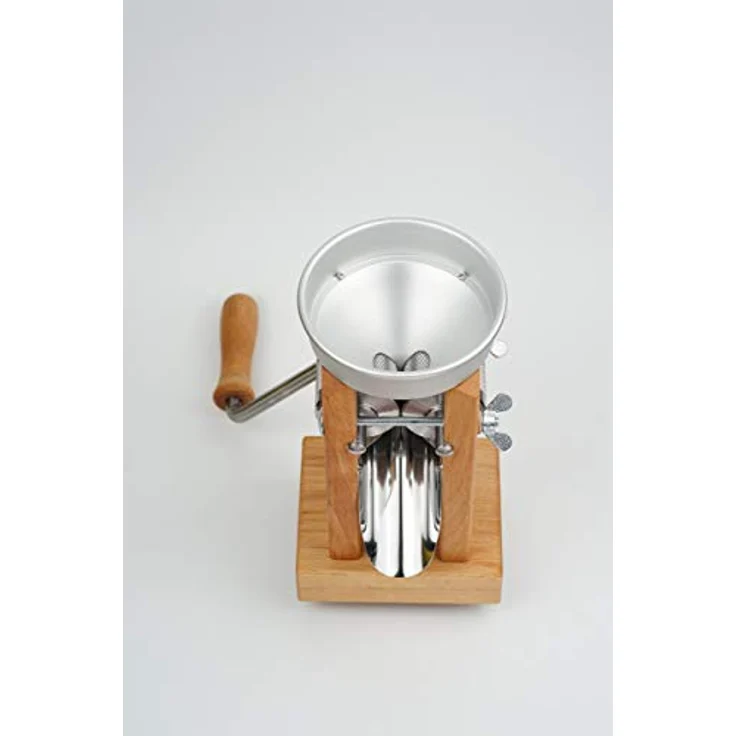 Eschenfelder Korn-Quetsche Tischmodell Alutrichter, Holz, 20 – Bild 5