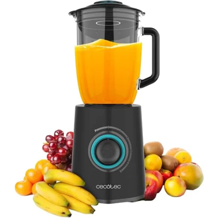 Cecotec Standmixer Power Black Titanium 2300MAX, 2300W, 1,5L, 5 Geschwindigkeiten, 6 Klingen mit schwarzer Titanbeschichtung, hitzebeständiger Krug – Bild 1