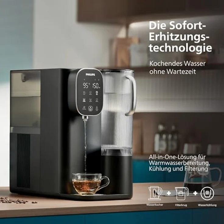 Philips ADD6912BK/10 Wasserfilter, Umkehrosmose mit 5 Temperatureinstellungen, 5,3 L Vorrat, Selbstreinigungsmodus, Plug & Play – Bild 4