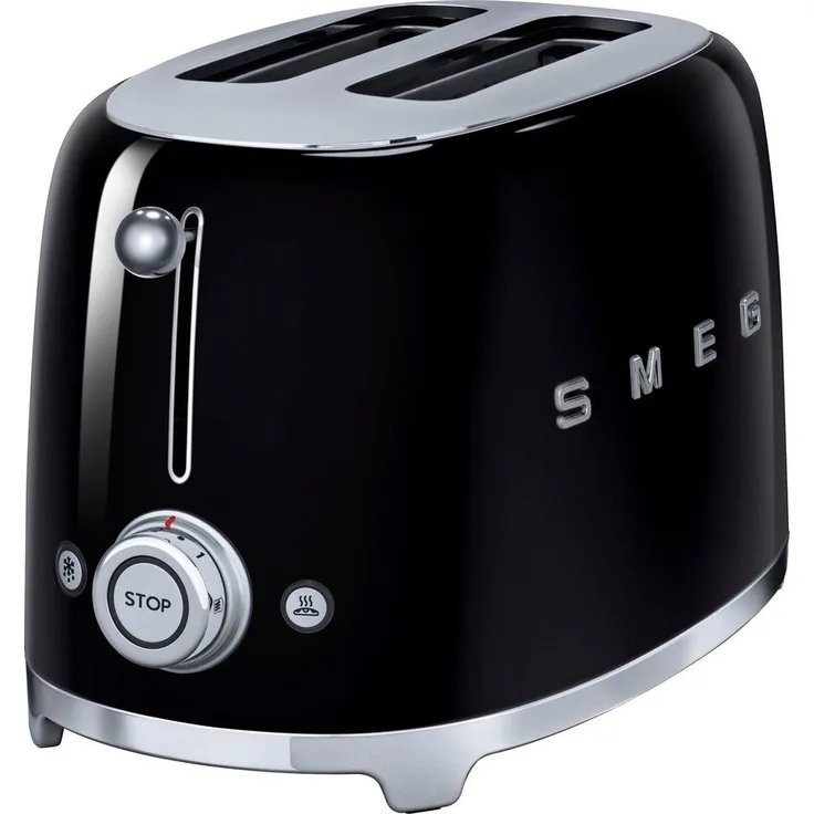 Smeg Toaster TSF01BLEU, für 2 Scheiben, 950 W, 6 verschiedene Röststufen, 50's Retro Style Design