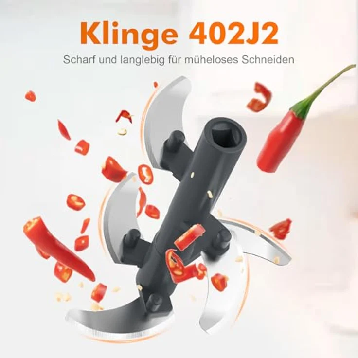 Ibergrif Zwiebel Schneider 900ml, Tragbarer Zwiebel Zerkleinerer mit Edelstahlklingen, BPA-Frei, Rutschfest und Vielseitig für Eier, Nüsse und Babybrei – Bild 5