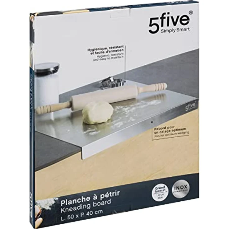 Knetbrett edelstahl 50x40cm - 5 five simply smart – Bild 2
