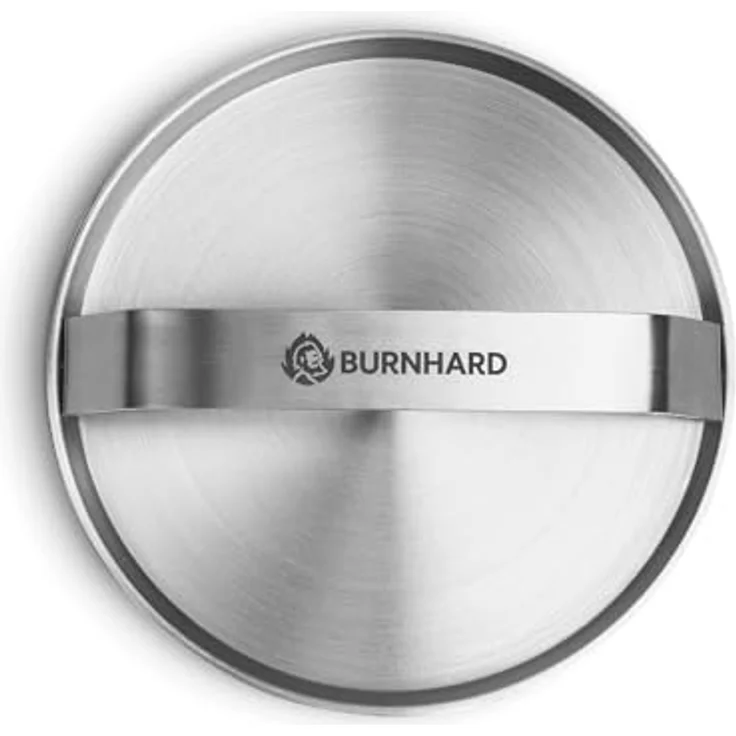 BURNHARD Edelstahl Burger Smasher, 14 cm, Grillpresse, Hamburgerpresse, Spülmaschinenfest – Bild 2