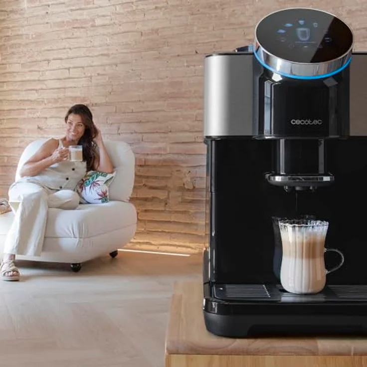 Cecotec Cremmaet Spin, Kaffeevollautomat mit integriertem Mahlwerk, 1,5 L Wassertank, 19 Bar Pumpendruck, Schwarz – Bild 11