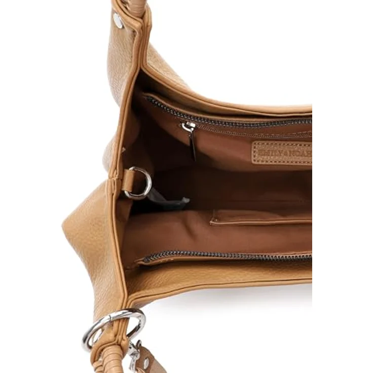 EMILY & NOAH Shopper E&N Jeanine, elegante Handtasche aus hochwertiger Echtleder-Optik mit Quasten-Applikation, beige – Bild 5