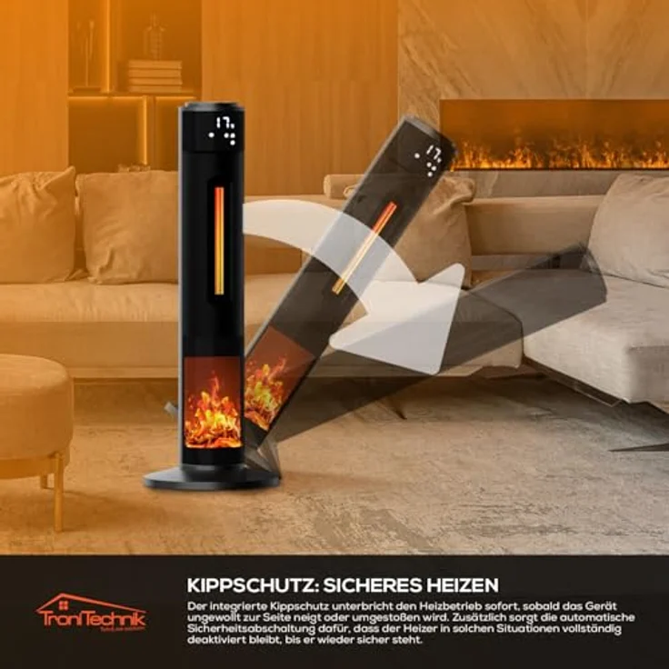 Tronitechnik Turm-Keramikheizer mit 2000 Watt, PTC Keramikheizelement TT-KH-073, Heizlüfter – Bild 6