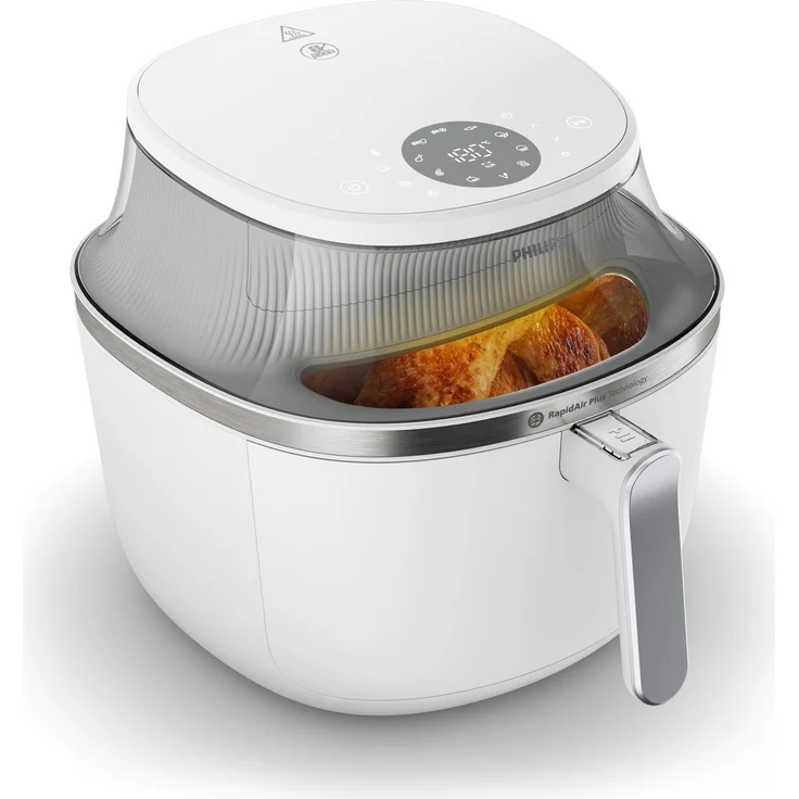 Philips 3000 Series NA341/10 Heißluftfritteuse, 7,2 l, 2000 W, Rapid Air-Technologie, 16 voreingestellte Programme, Touch-Steuerung mit LED-Display
