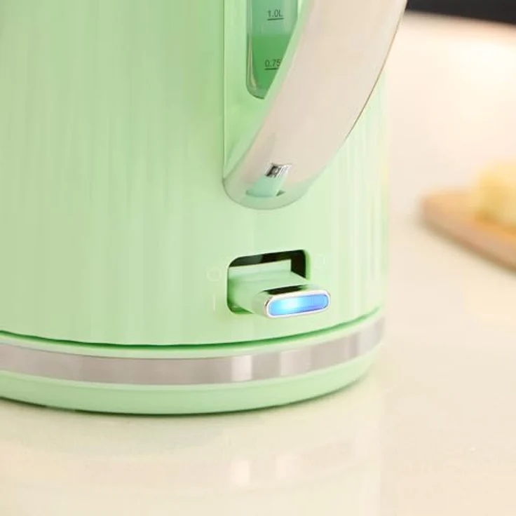 Russell Hobbs Wasserkocher Eden 27364-70, 1.7L, Deckelöffnung per Knopfdruck, Kalkfilter, leuchtender Schalter, Pistazie, 2400W – Bild 4