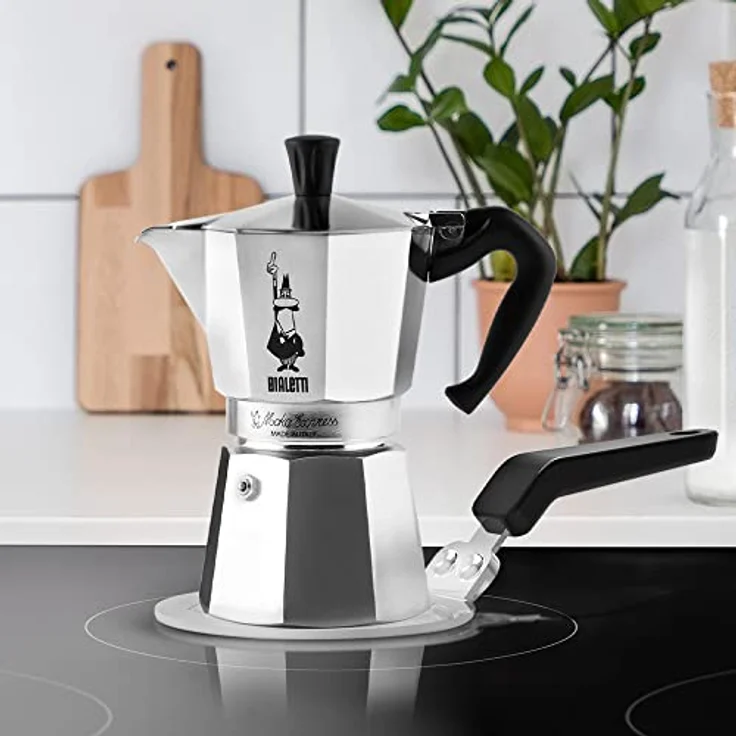 Bialetti induktionsplatte Moka 13 cm Edelstahl silber – Bild 3