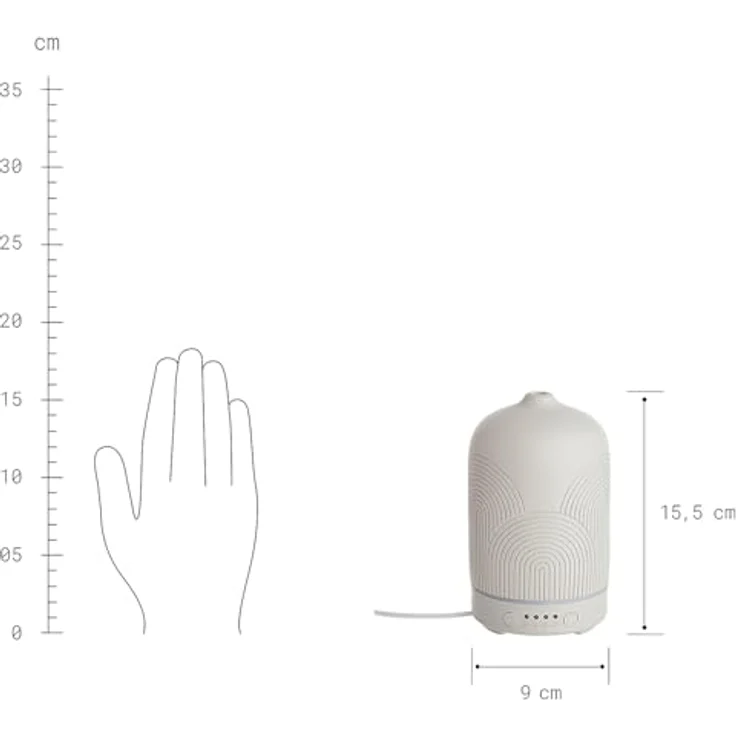 BUTLERS Diffuser CLOUD NINE Aroma Diffuser Regenbogen, 16cm mit integrierter Timer Funktion - Preisvergleich – Bild 7
