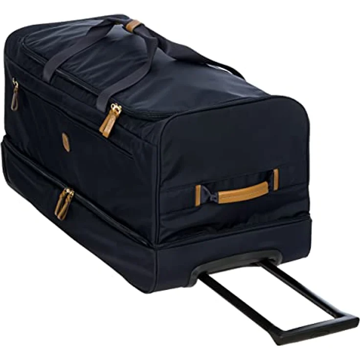 Brics, Koffer, Bric's Reisetasche mit Rollen X-Travel 42522, Blau, (100 l, XL) - Recyceltes Nylon, Feine Lederdetails, Umweltfreundlich und mit italienischem Flair – Bild 5