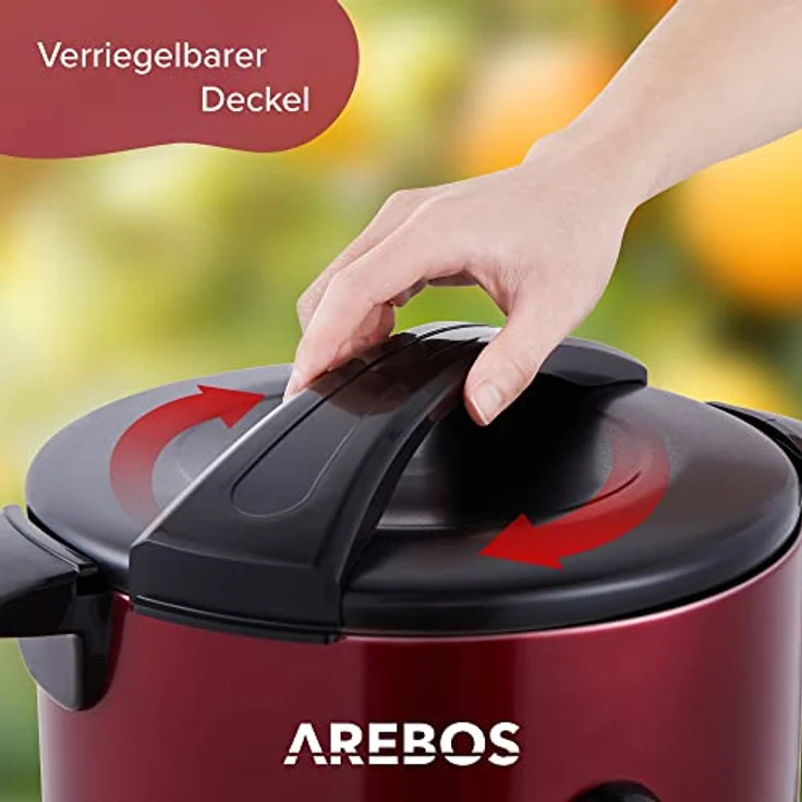 Arebos Einkoch- und Glühweinautomat AR-HE-GKE88R, 8,8 L, Edelstahl, mit Überhitzungsschutz und Temperatureinstellung 30-110°C, 950 W – Bild 5