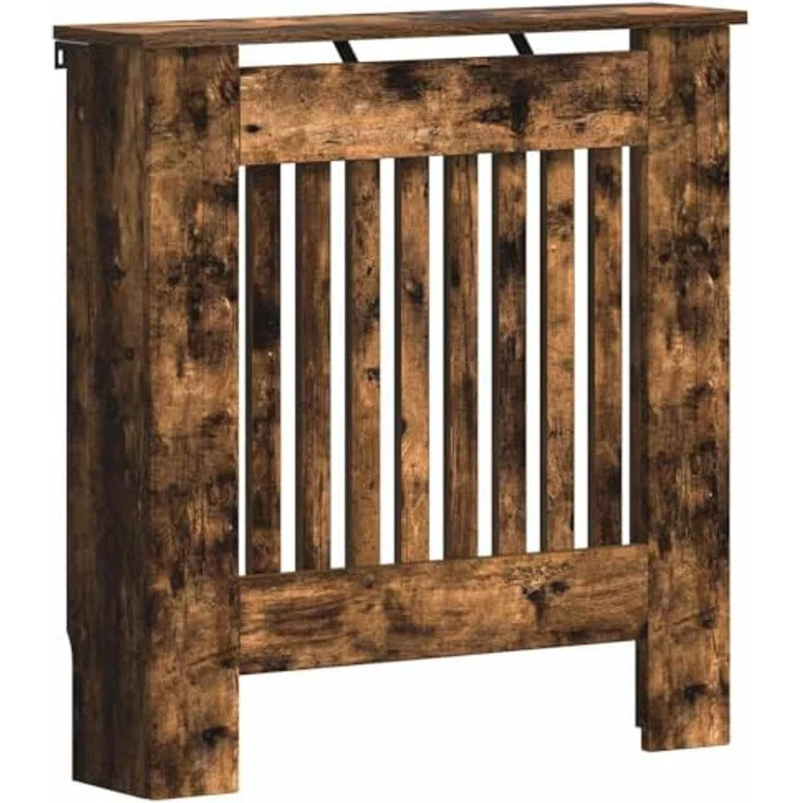 vidaXL Heizkörperabdeckung Geräucherte Eiche, Rechteckiger Wärmeschutz mit Holzdeko, kindersicher, 78 x 19 x 81,5 cm – Bild 1