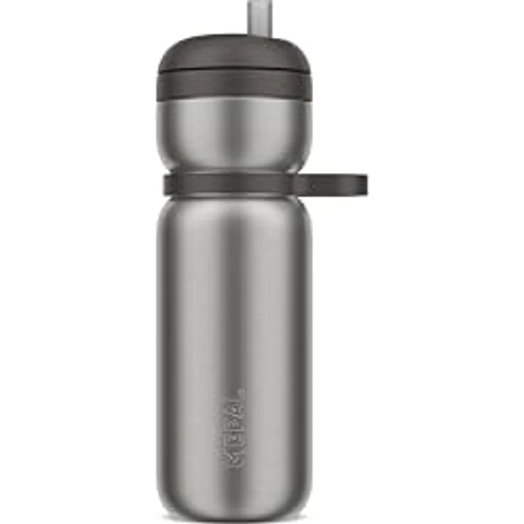 Mepal Thermo-Trinkflasche Twist Sport, Vakuumisoliert, 600 ml, auslaufsicher, ideal für warme und kalte Getränke, Graphite black – Bild 2