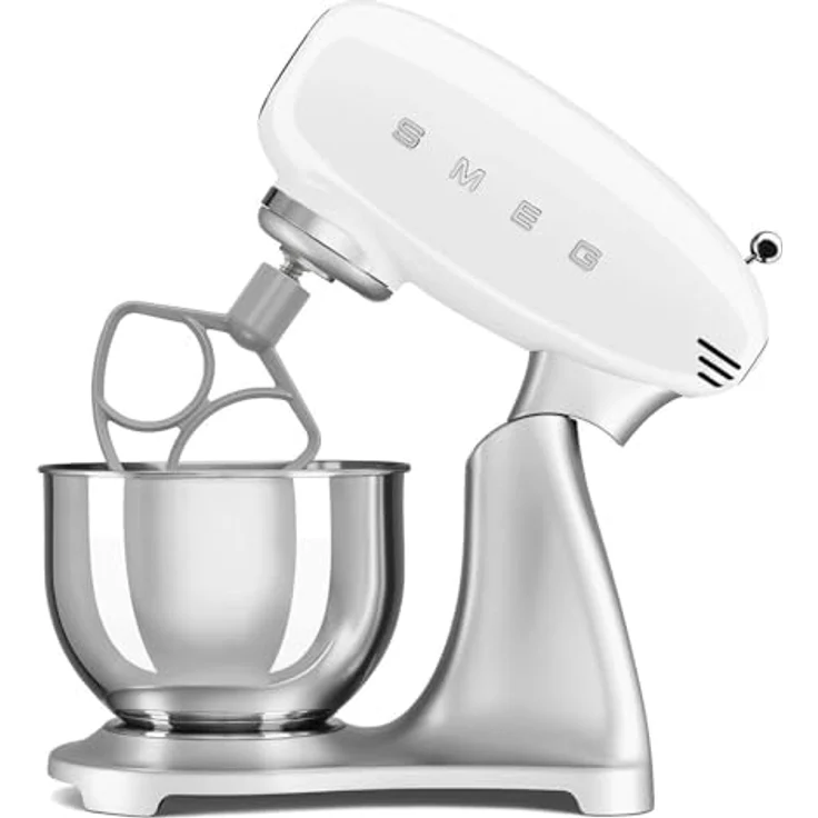 Smeg SMF04WHEU, Küchenmaschine in Weiß mit 800 Watt, 10 Geschwindigkeitsstufen und 4,8 L Edelstahlschüssel – Bild 4