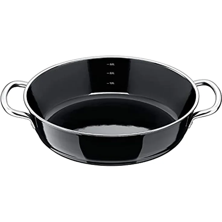 Silit Professional Servier-Schmorpfanne 28 cm, Bräter, Schmortopf 4,1l, Silargan Funktionskeramik, hoher Rand, Induktion, schwarz