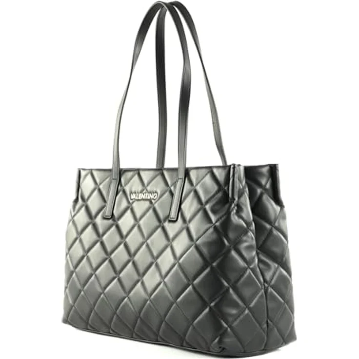 VALENTINO BAGS Shopper OCARINA, Lacklederimitat, Logoschriftzug, NERO – Bild 3