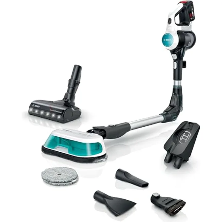 Bosch BCS71HYG2, ProHygienic Aqua Kabelloser Staubsauger mit HEPA-Filtration, 99,9% Staubaufnahme, weiß