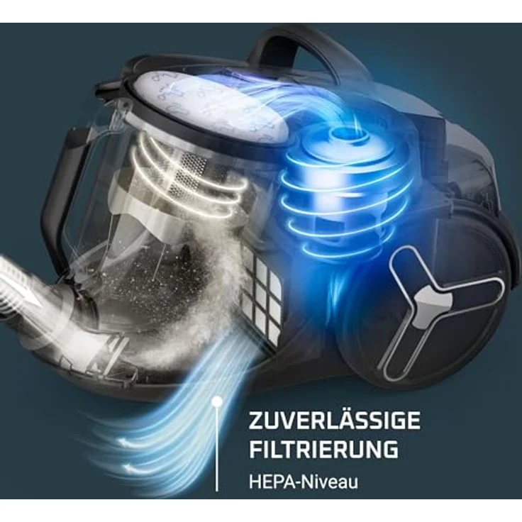 Rowenta Green Force Cyclonic Max | RO7B12 | Bodenstaubsauger ohne Beutel | 73 Dezibel | 2.5 Liter | Schwarz/Grün – Bild 4