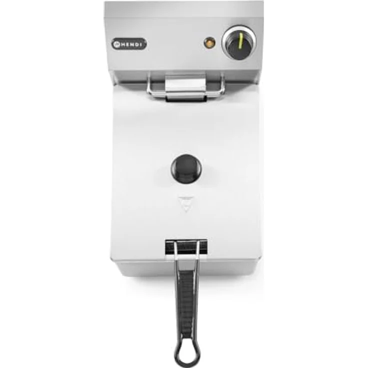 HENDI Fritteuse, einstellbar bis 190°C, Kaltzone, mit Frittierkorb und Deckel, Entnehmbar Becken, Sicherheitsthermometer, 6L, 230V, 3300W, 265x430xH290mm, Edelstahl – Bild 5
