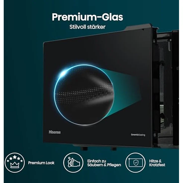 Hisense Mikrowelle H23MOBS4HI, Mikrowelle, 23 l, Schwarz, INVERTER-Technologie, 900 W, 10 Leistungsstufen – Bild 6